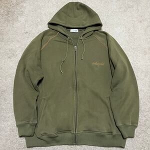Y2K Pelle Pelle Marc Buchanan Olive Green Full Zip Hoodie XL